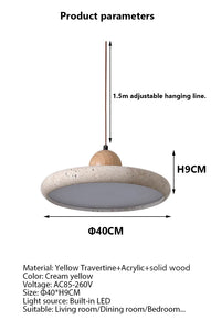 Travertine Glow Pendant