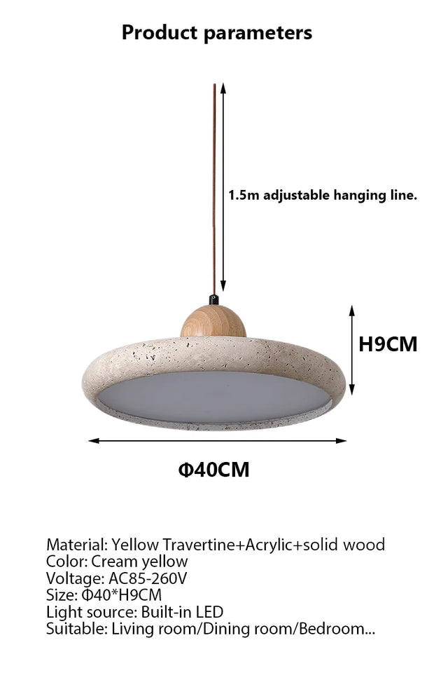 Travertine Glow Pendant