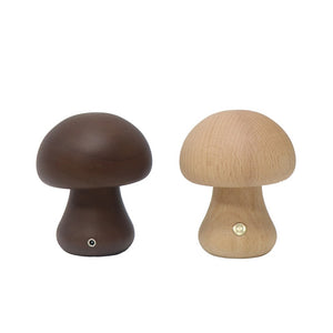 Wooden Mushroom Table Lamp